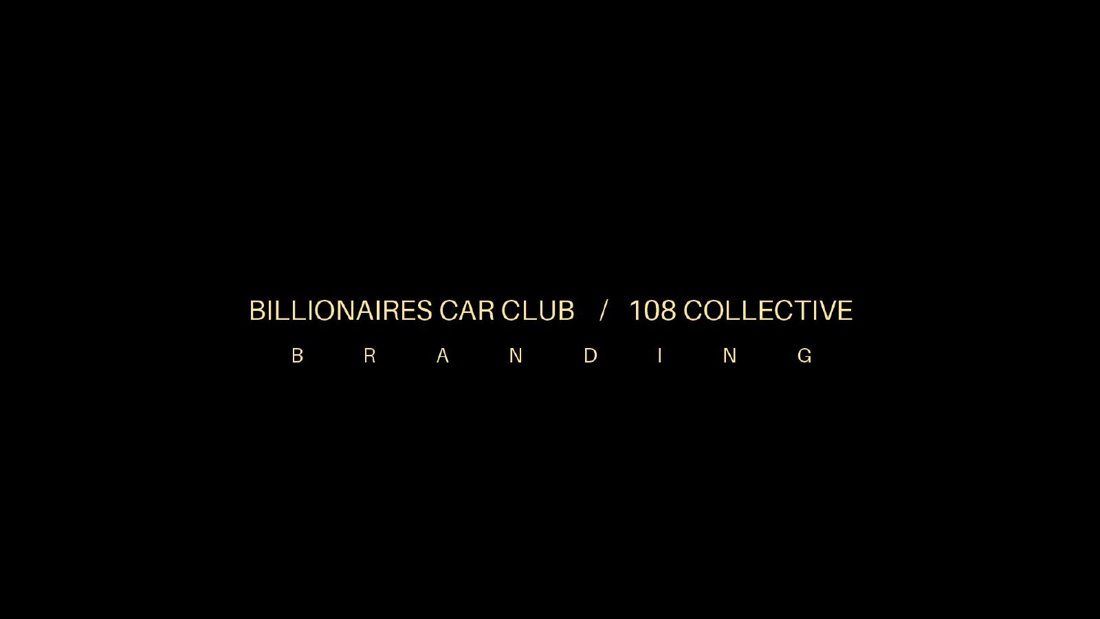 Billionaires Car Club — BBC 108 Branding, page 1