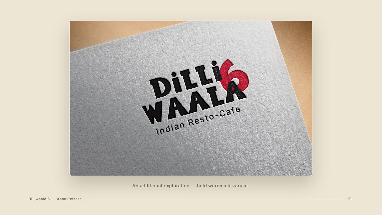 Dilliwaala 6 — Dilliwaala6 Brand Logo Presentation, page 21