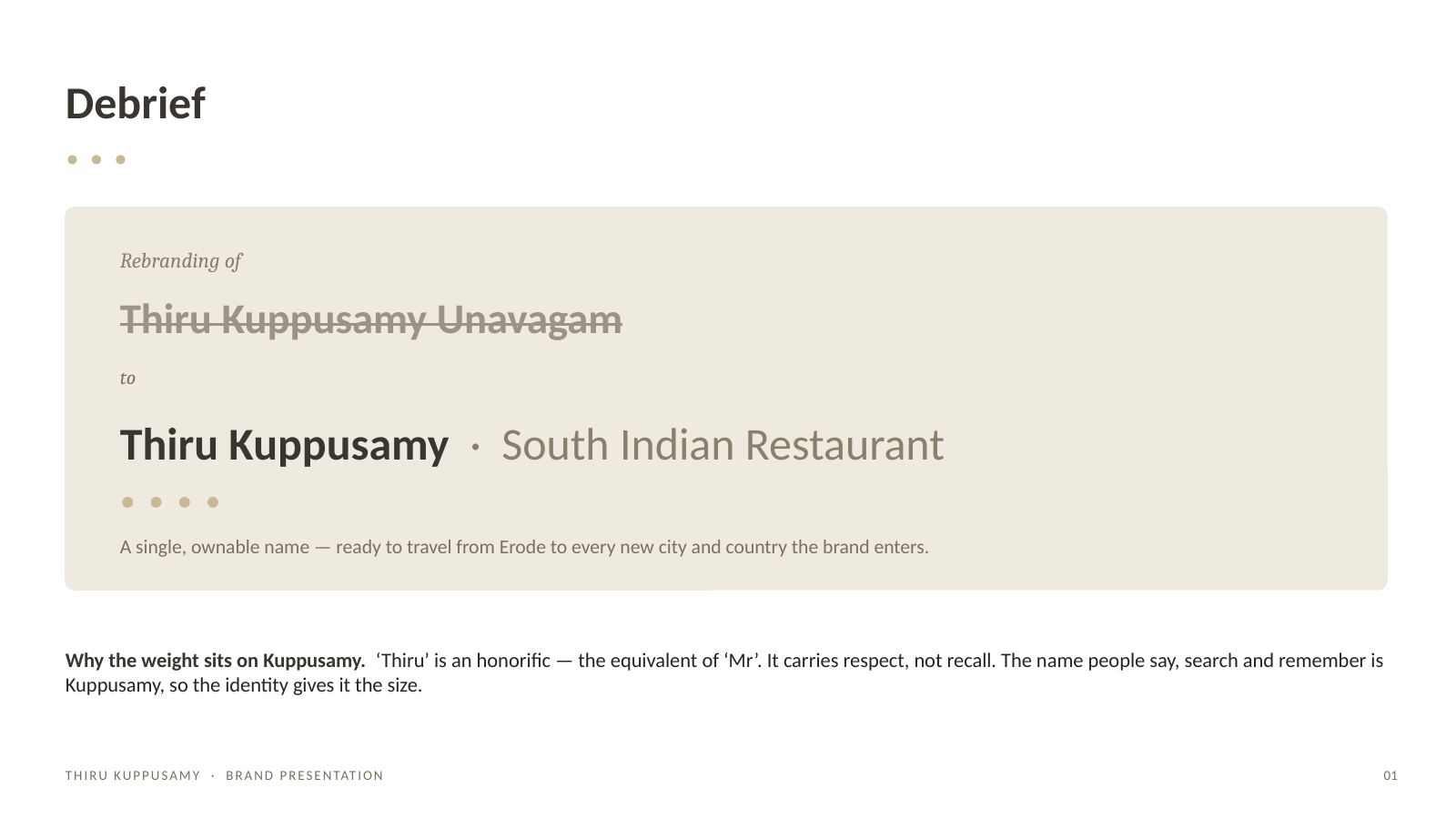 Thiru Kuppusamy — 108 TKU Rebranding, page 2